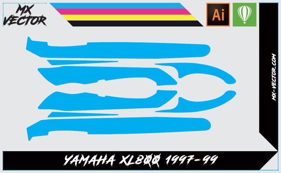 Gabarit Graphique Yamaha XL800 1997-99 | MX-Vector