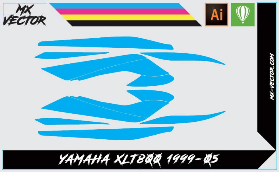 Gabarit Vectoriel Yamaha XLT800 1999-05 | MX-Vector
