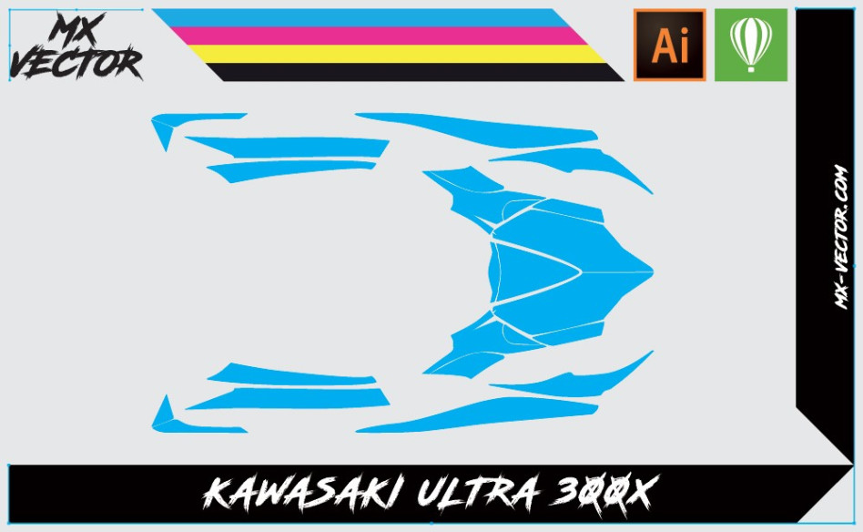 Template Déco Kawasaki Ultra 300X | MX-Vector