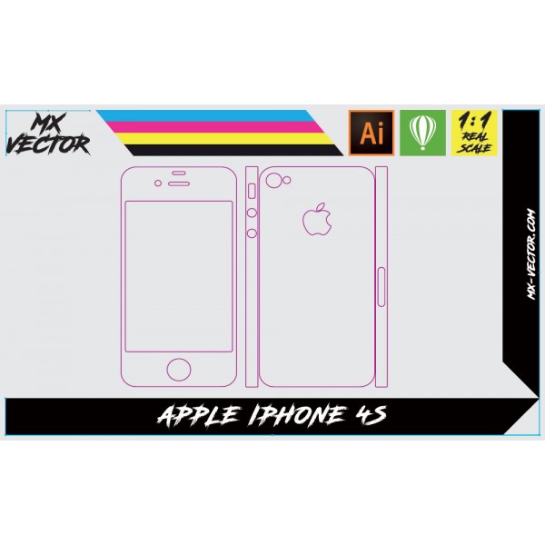 iphone 5 back vector