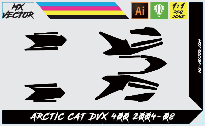 Gabarits Déco Quad Arctic Cat DVX 400 2004-08| MX-Vector.com