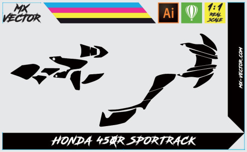 Gabarits Déco Quad Honda 450R Sportrack| MX-Vector.com