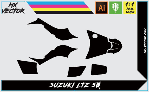 Gabarits Déco Quad Suzuki LTZ 50| MX-Vector.com