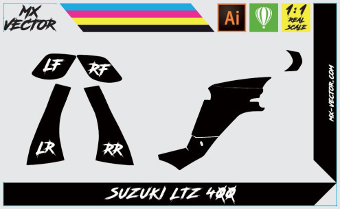 Gabarits Déco Quad Suzuki LTZ 400| MX-Vector.com