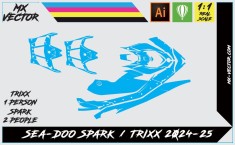 Templates Design Jet Ski Sea-Doo Spark / Trixx - 2024-25 | MX-Vector.com