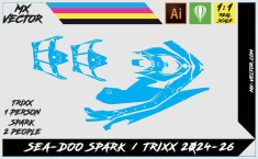 Gabarits Déco Jet Ski Sea-Doo Spark / Trixx 2024-26 | MX-Vector.com