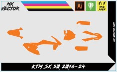KTM SX 50 2016-24 Graphic Template | MX-Vector