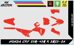Honda CRF250R & CRF450R 2025-26 Graphic Template | MX-Vector