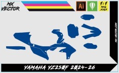 Yamaha YZ250F 2024-26 Graphic Template | MX-Vector