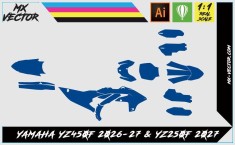 Yamaha YZ450F 2026-27 & Yamaha YZ250F 2027 Vector Template | MX-Vector
